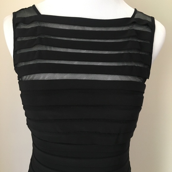 Adrianna Papell Black Shutter Pleat Cocktail Dress - Picture 4 of 8